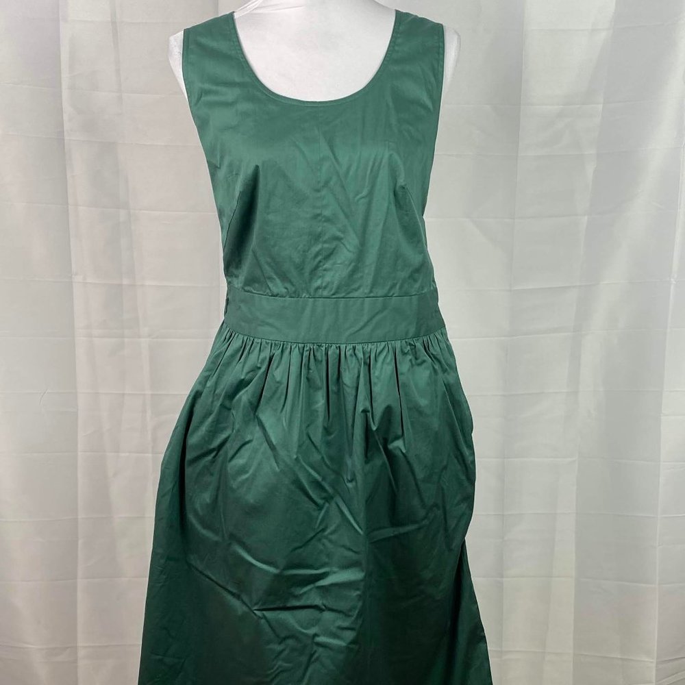 everlane women crisscross dress size 8 green